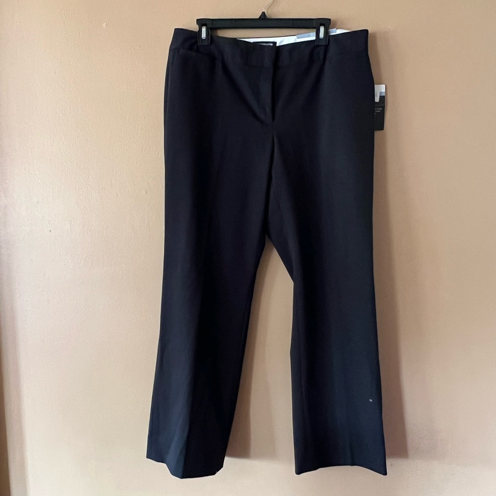 Liz Clairborne black straight legged dress pants, size 16P. NWT